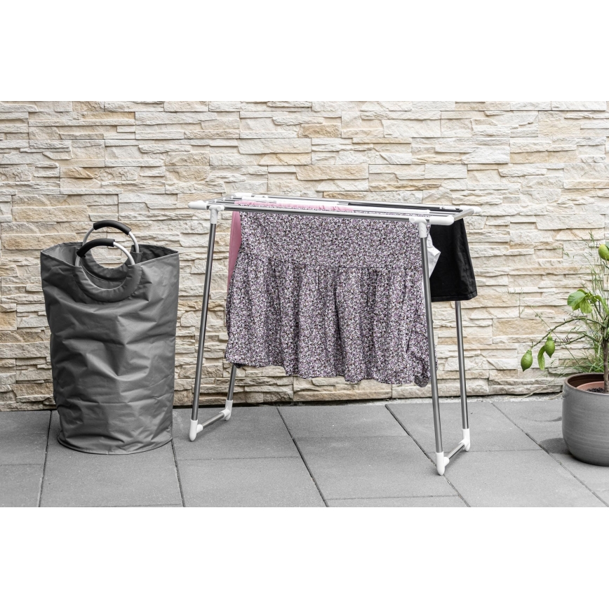 WENKO 3774020100 - PROFI SINGLE riidekuivati 87x79 cm roostevaba teras/hõbedane/valge