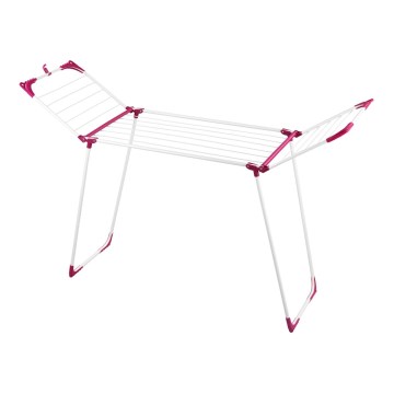 WENKO 3774021100 - Pesukuivatusrest SUMMER DRY 153x76 cm valge/roosa