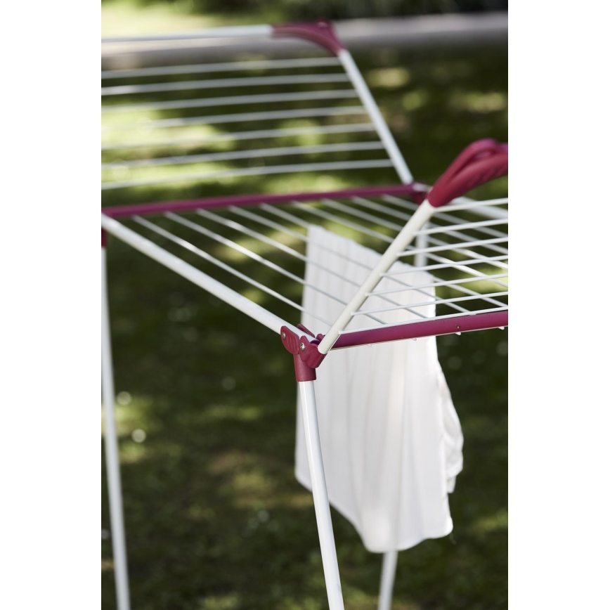 WENKO 3774021100 - Pesukuivatusrest SUMMER DRY 153x76 cm valge/roosa