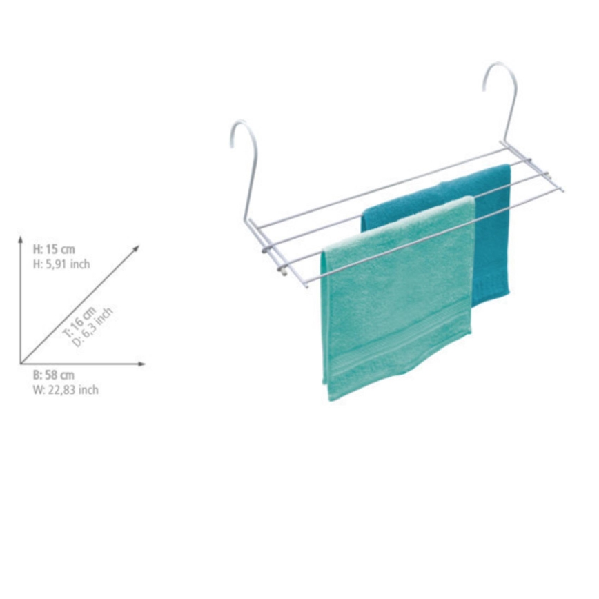 WENKO 3780010100 - Pesukuivatusrest 58x16 cm valge