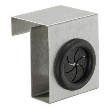 WENKO 4368060100 - Konks PUSH 5x6 cm hõbe/must