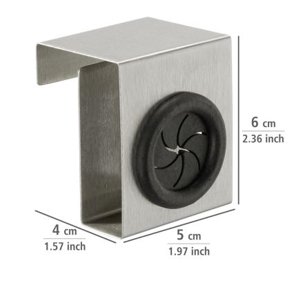 WENKO 4368060100 - Konks PUSH 5x6 cm hõbe/must