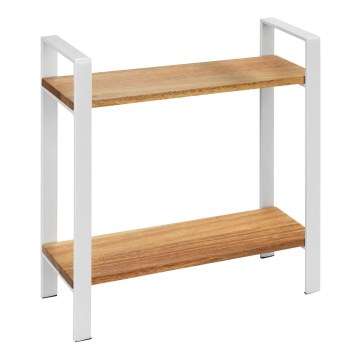 WENKO 53024100 - Riiul LOUISA 32x33 cm valge/pruun