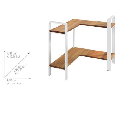 WENKO 53025100 - LOUISA riiul, 30x33 cm, valge/pruun