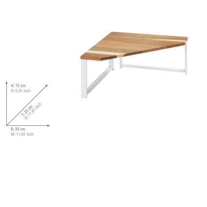 WENKO 53026100 - LOUISA riiul 30x30 cm valge/pruun