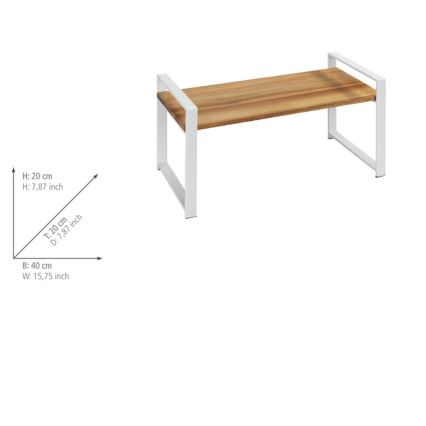 WENKO 53027100 - LOUISA riiul 40 x 20 cm valge/pruun