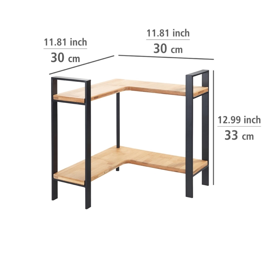 WENKO 53028100 - Riiul LOU 30x33 cm must/pruun