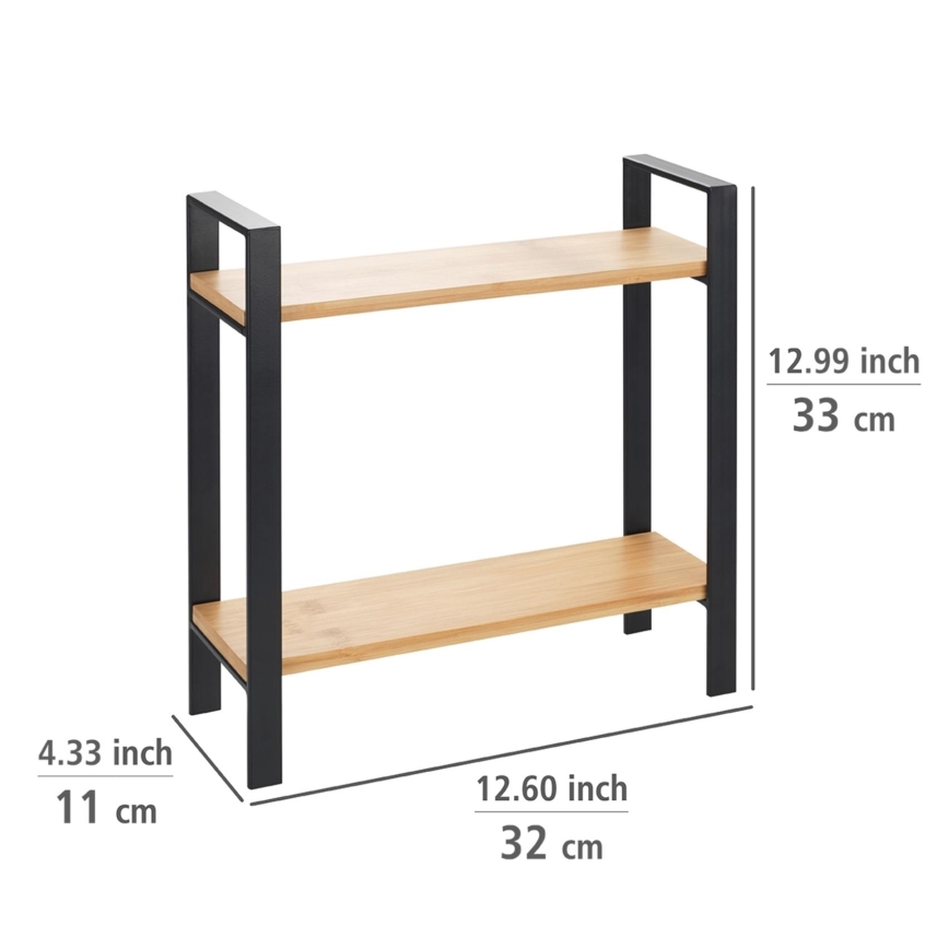 WENKO 53029100 - Riiul LOU 32x33 cm must/pruun