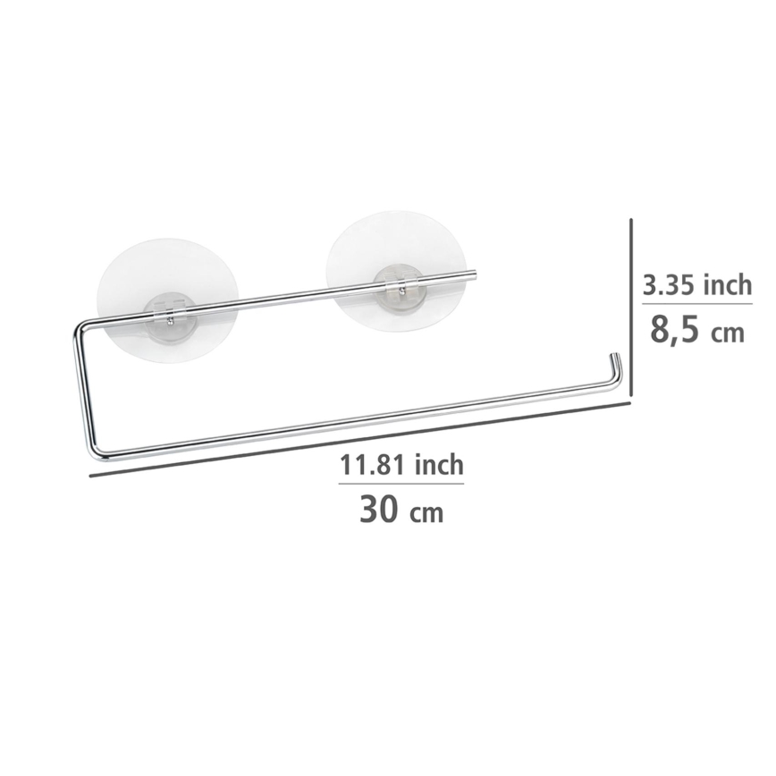 WENKO 53130100 - Rätikuhoidik STATIC-LOC 30x8,5 cm hõbedane/läbipaistev