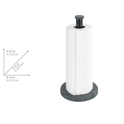 WENKO 53212100 - Köögirätikute hoidik 15x32 cm must