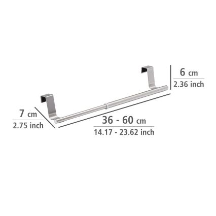 WENKO 53245100 - Rätikuhoidja TELESCOPE 7x6 cm hõbedane/must