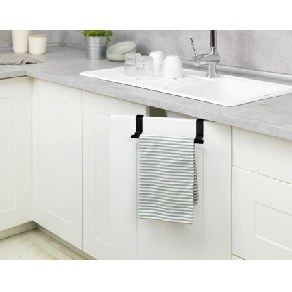 WENKO 53246100 - Rätikuhoidja 7x6 cm roostevaba teras/must