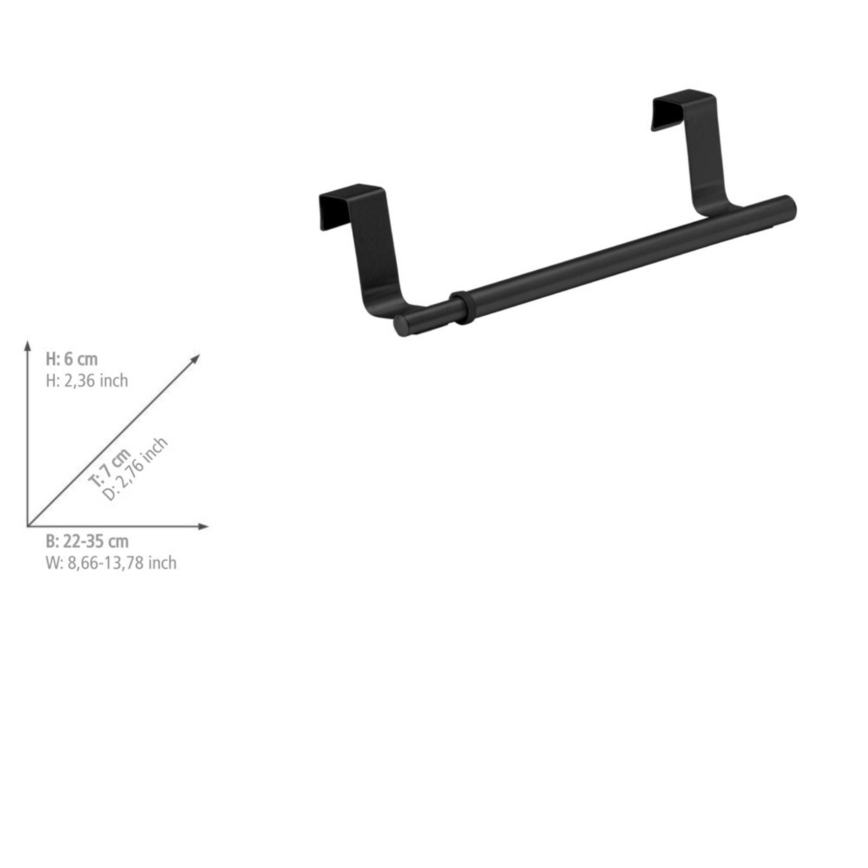 WENKO 53246100 - Rätikuhoidja 7x6 cm roostevaba teras/must