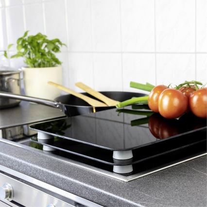 WENKO 53898100 - Katteplaat 52x30 cm must/hall/läbipaistev
