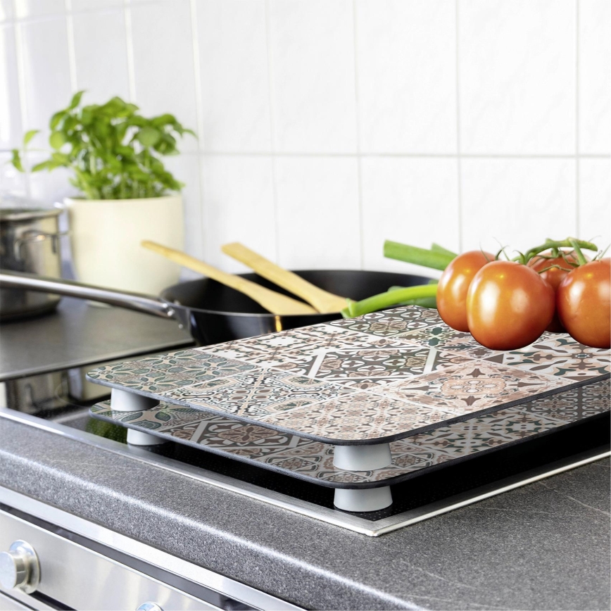 WENKO 53904100 - Pliidiplaadi kate 30x52 cm mitmevärviline/hall/läbipaistev