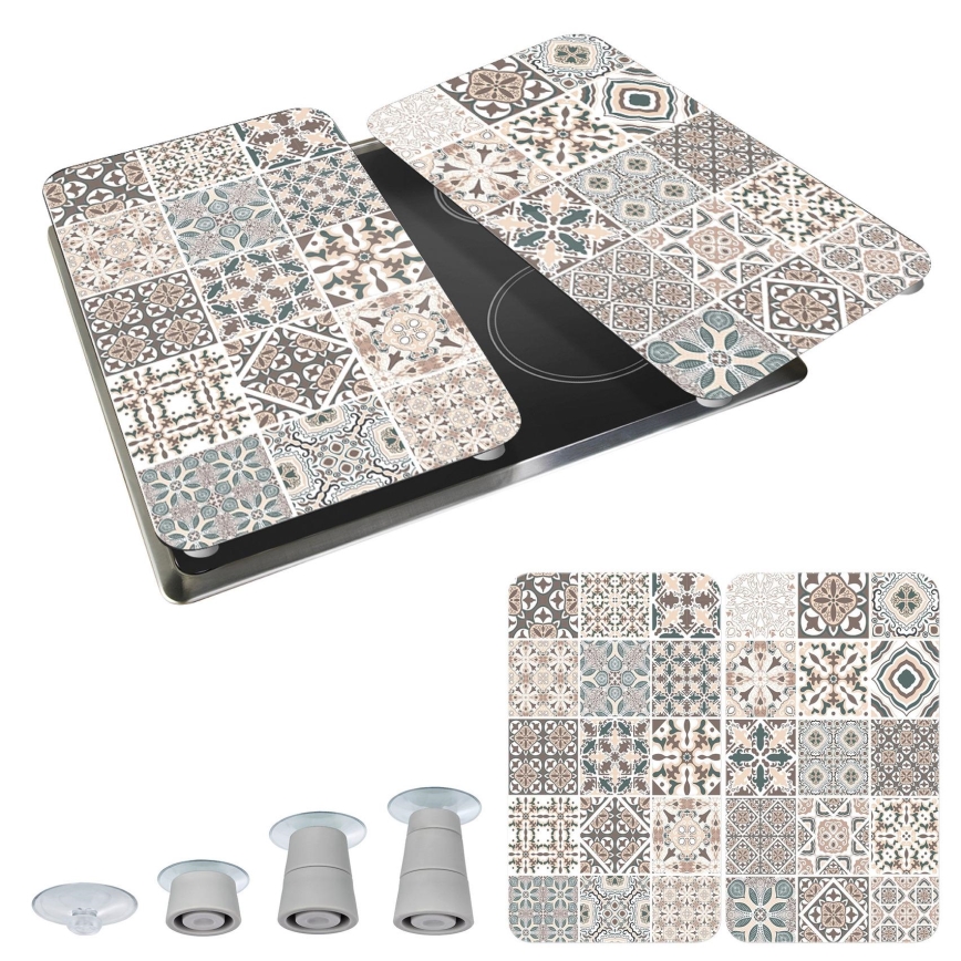 WENKO 53904100 - Pliidiplaadi kate 30x52 cm mitmevärviline/hall/läbipaistev