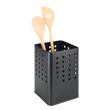WENKO 54017100 - Söögiriistade hoidja SILIO 11,5x16,5 cm must