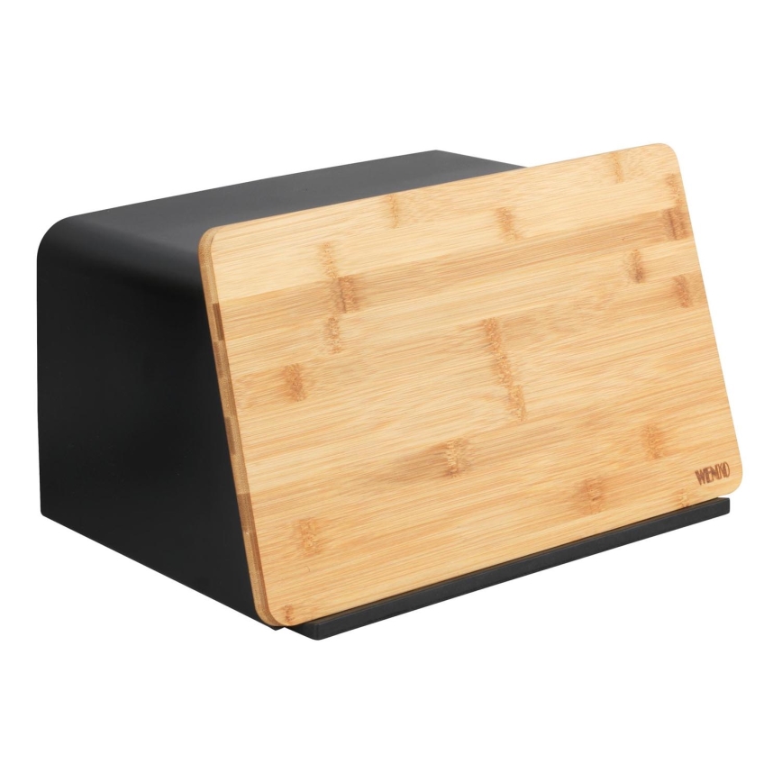 WENKO 54098100 - Leivakast KUBO 35x26,5 cm must/pruun