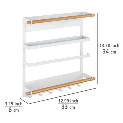 WENKO 54113100 - Korraldaja MAGNA 33x34 cm valge/pruun/must