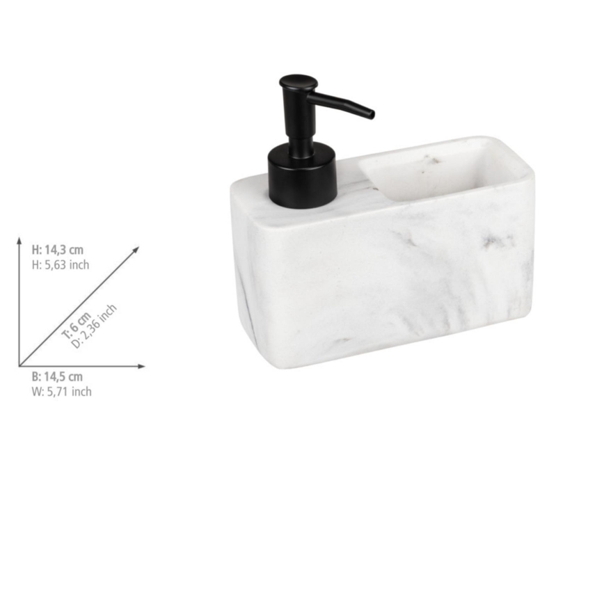 WENKO 54668100 - Seebiannustaja RESA 14,5x14,3 cm valge/must