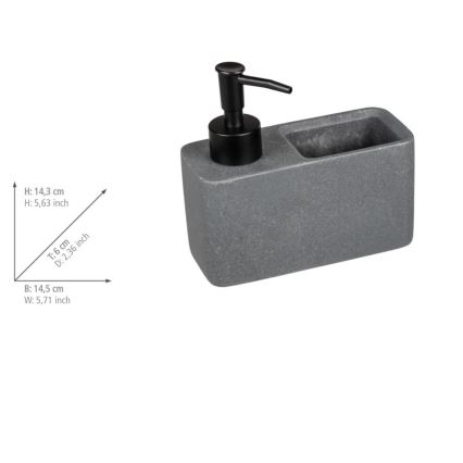 WENKO 54669100 - Seebidosaator RESA 14,5x14,3 cm hall/must