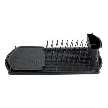 WENKO 54767100 - Nõudekuivati BASIC 47,5x26,5 cm must