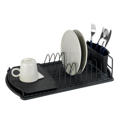 WENKO 54767100 - Nõudekuivati BASIC 47,5x26,5 cm must