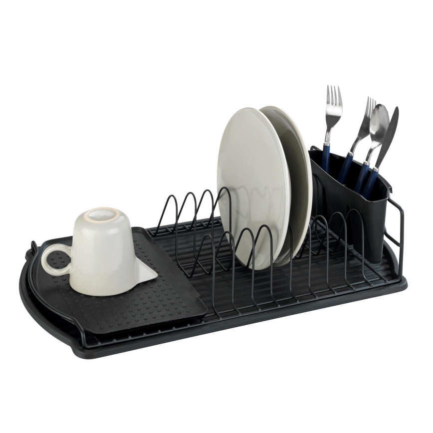 WENKO 54767100 - Nõudekuivati BASIC 47,5x26,5 cm must