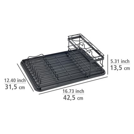 WENKO 54798100 - AMY nõude kuivatusrest 42,5x31,5 cm must