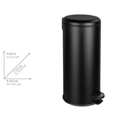 WENKO 54915100 - Korv LEMAN 30,5x64 cm must