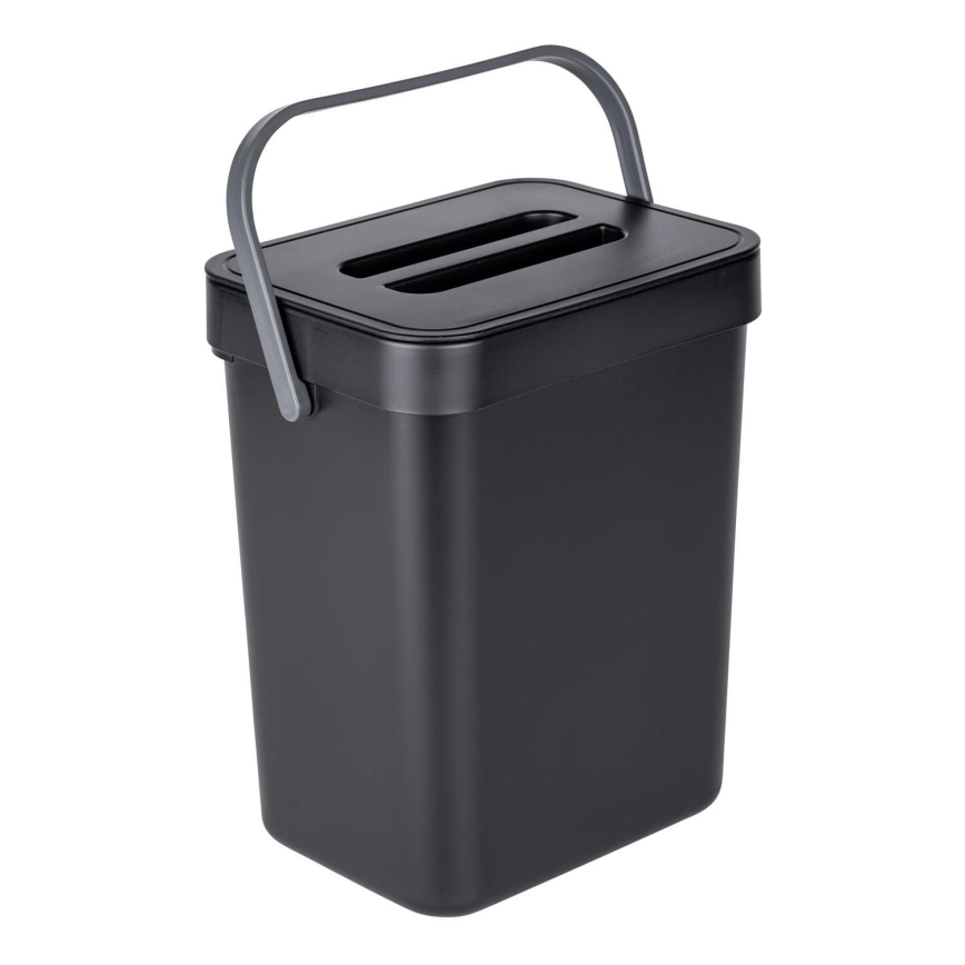 WENKO 55027100 - Prügikast BLACK OUTDOOR KITCHEN 19x24 cm must/hall/läbipaistev