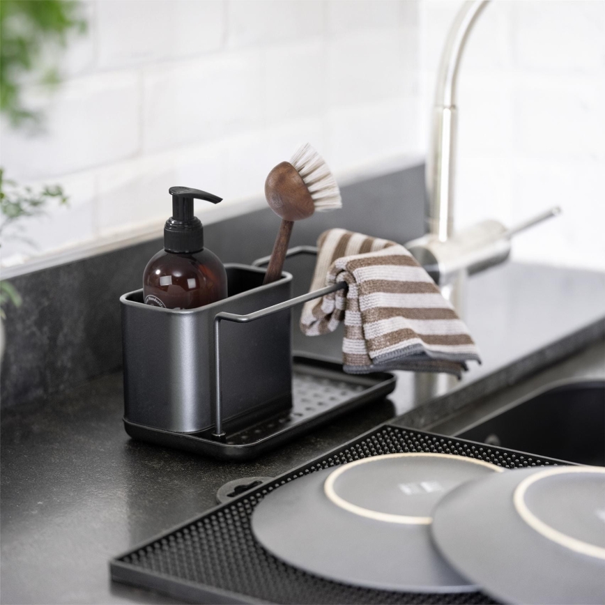 WENKO 55078100 - Korraldaja BLACK OUTDOOR KITCHEN 21x12 cm roostevaba teras/must