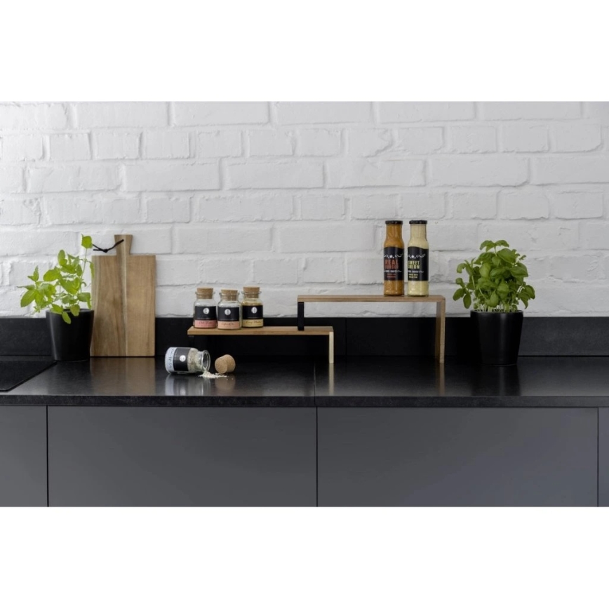 WENKO 55097100-riiul BLACK OUTDOOR KITCHEN 36x16 cm pruun/must