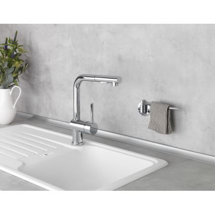 WENKO 5639100 - köögirätiku hoidik TURBO-LOC KÜCHE 23x6,5 cm roostevaba teras/hõbedane