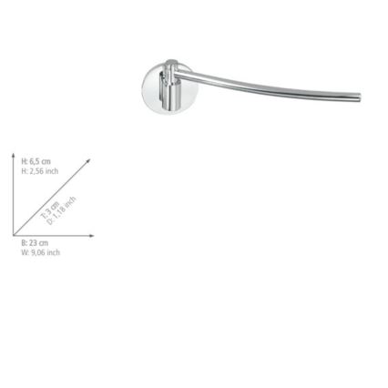 WENKO 5639100 - köögirätiku hoidik TURBO-LOC KÜCHE 23x6,5 cm roostevaba teras/hõbedane