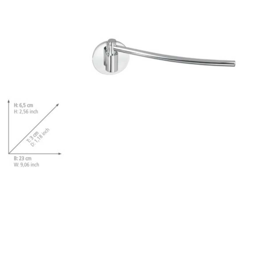WENKO 5639100 - köögirätiku hoidik TURBO-LOC KÜCHE 23x6,5 cm roostevaba teras/hõbedane