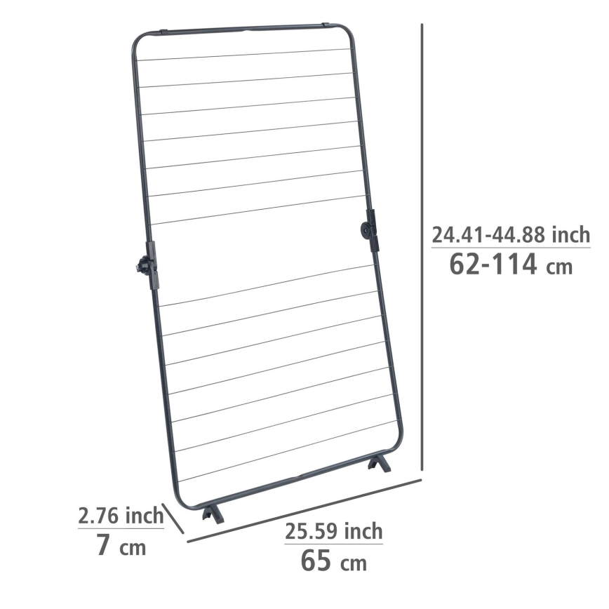 WENKO 63003100 - Pesukuivatusrest CHAMPION 65x114 cm must