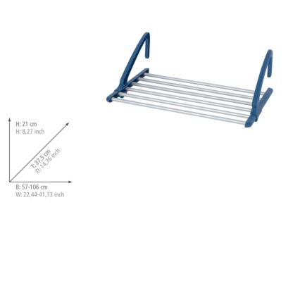 WENKO 63005800 - Kuivatusrest 37,5x21 cm roostevaba/hõbedane/sinine