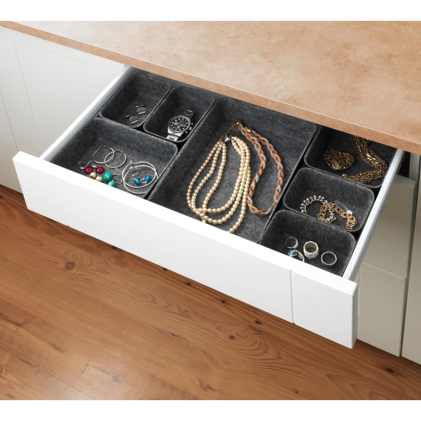 WENKO 64502100 - FELT sahtli korraldaja, 28,5 x 20 cm, hall