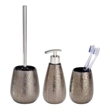 WENKO 69109800 - Vannitoakomplekt MARRAKESH 12,5x41 cm pruun