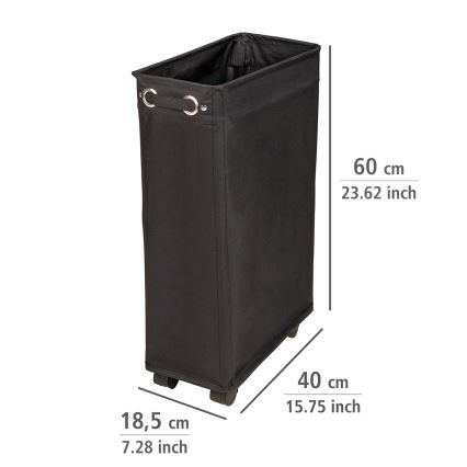 WENKO 69737800 - Pesukorv CORNO 18,5x60 cm must