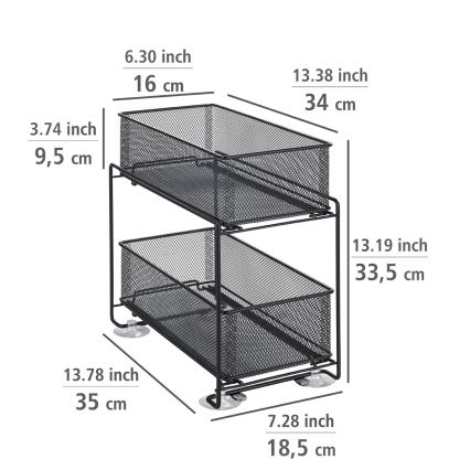 WENKO 69768800 - GIOMA pistikupesa hoidik 35x33,5 cm must