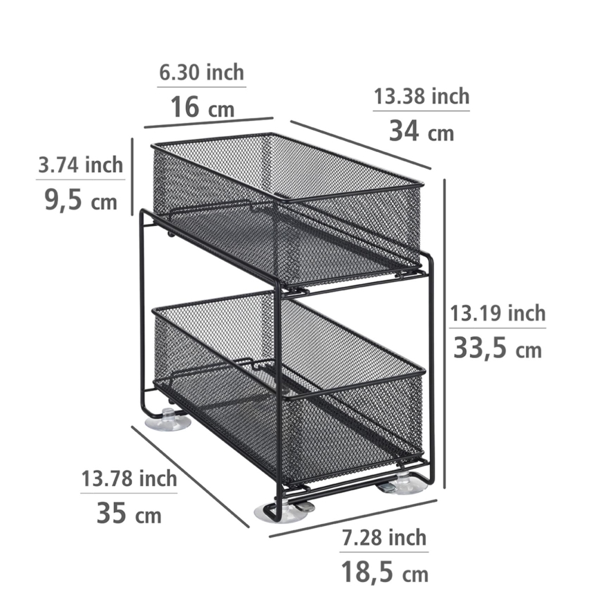 WENKO 69768800 - GIOMA pistikupesa hoidik 35x33,5 cm must