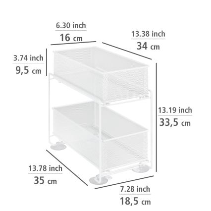 WENKO 69769800 - GIOMA hoidik 35x33,5 cm valge