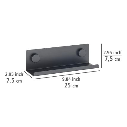 WENKO 71145800 - JET-hoidik 25x7,5 cm must