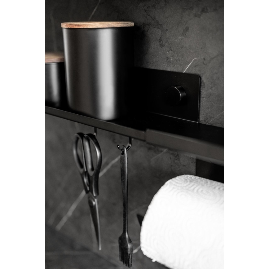 WENKO 71147800 - Riiul JET 25x7,5 cm must