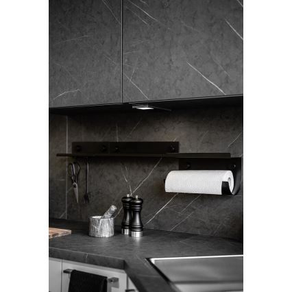 WENKO 71147800 - Riiul JET 25x7,5 cm must