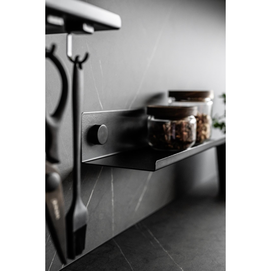 WENKO 71147800 - Riiul JET 25x7,5 cm must