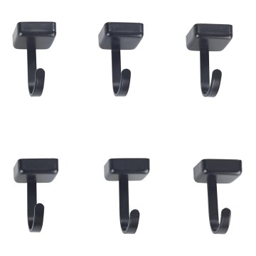 WENKO 71149800 - Konksud JET 2,2x3,9 cm must/hõbedane