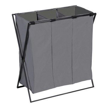 WENKO 71297800 - Pesukorv TRIO 69x76 cm hall/must